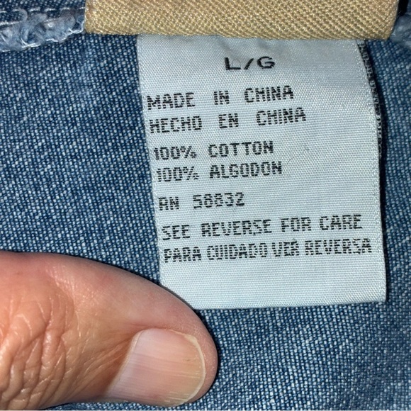 Vintage Carters Watch the Wear Short Overalls Womens Large Blue Shortalls Bibs - Picture 8 of 8